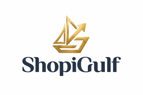 Tagline ke baghair ShopiGulf logo